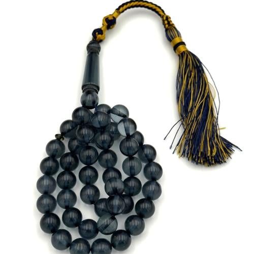 سبحة بكلايت لون ازرق شفاف - كركوشة