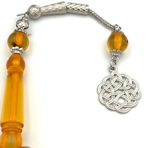 سبحة بكلايت عسلي محشر - طربزونة معدن