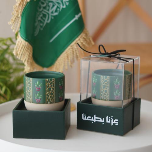كوب سيراميك نقش فنجال