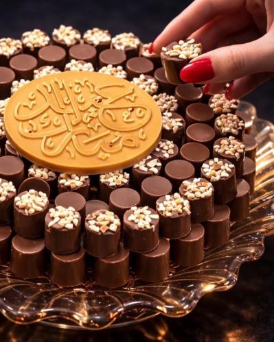 قالب شوكلاته عيدكم مبارك اكرليك 3 مخطوطات