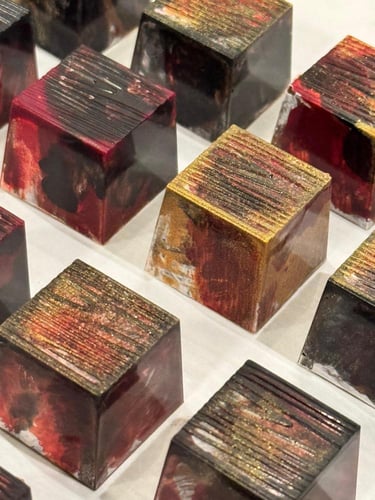 قالب بولي كاربونات مربع مخطط