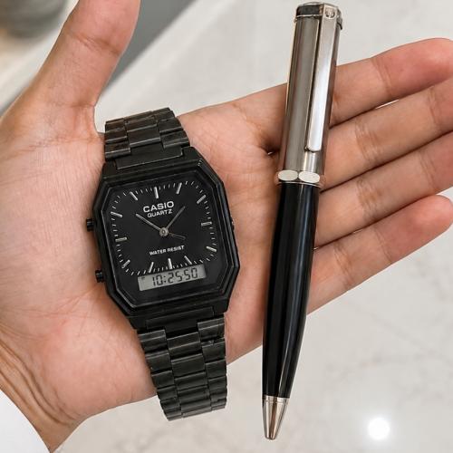 ساعة كاسيو CASIO VINTAGE مع قلم هدية