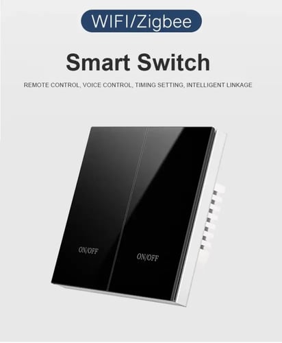 مفتاح انارة ذكي أزرار ( رباعي ) لوحة من الزجاج + P...