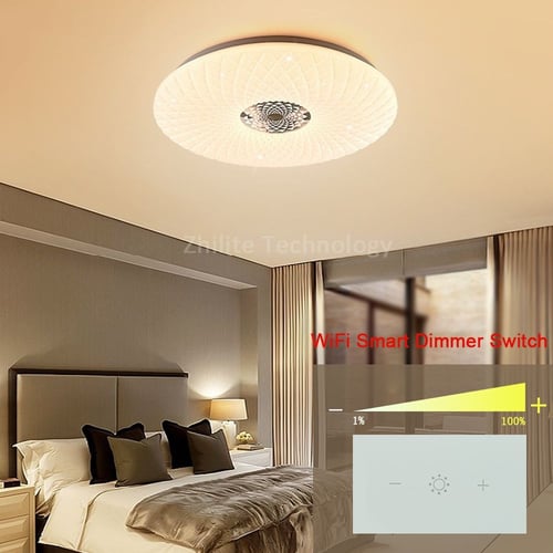 مفتاح تحكم في الإضاءة ديمر بتصميم لوحة زجاج + إطار...