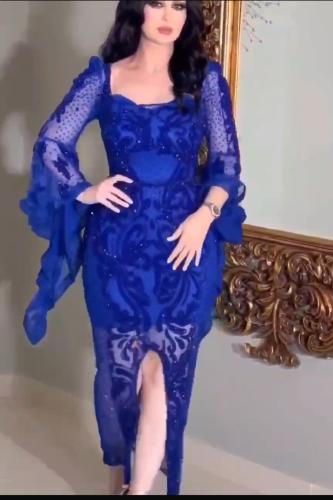 فستان ساره النيلي