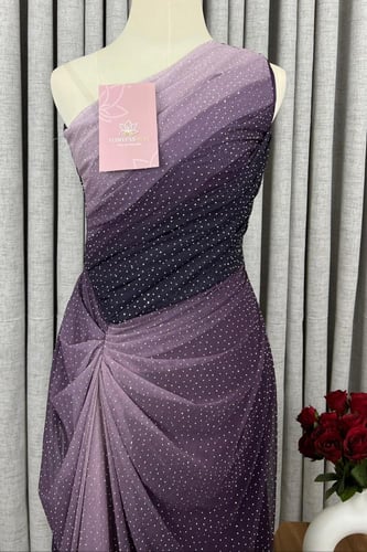 فستان موف بكتف واحد