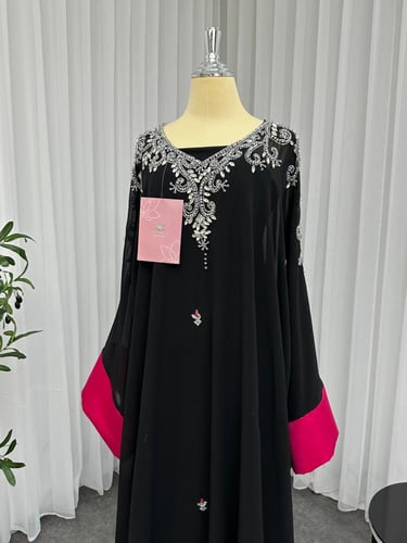 جلابية قطعتين لونين