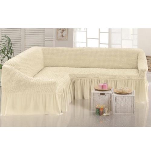 غطاء اريكة قابل للتمدد على شكل حرف L