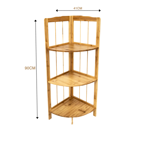 رف زاوية خشبي 3 ادوار