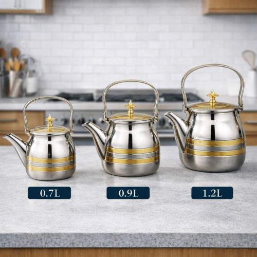 طقم براريد استيل فضي مذهب 3 قطع