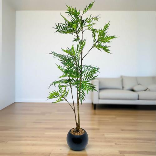 نبات صناعي واقعي 2متر بمركن كبير مزين