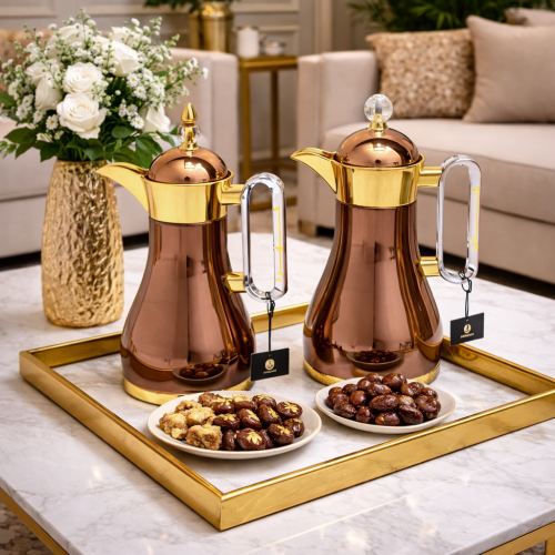 طقم ترامس شاي وقهوة بتصميم فاخر وأداء عملي