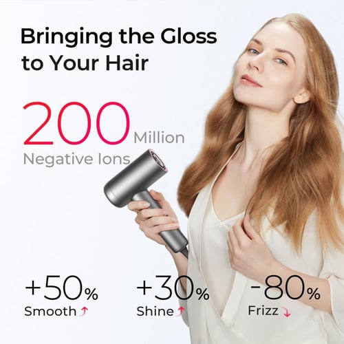 تيمو - مجفف الشعر إيرهايپ لايت , اسود