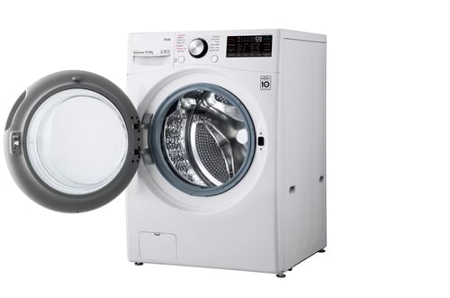 إل جي - غسالة تحميل أمامي، سعة غسيل 15 كجم، تجفيف...