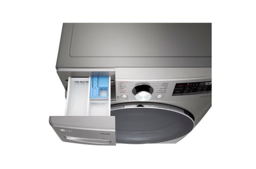 إل جي - غسالة تحميل أمامي، سعة غسيل 13 كجم، تجفيف...