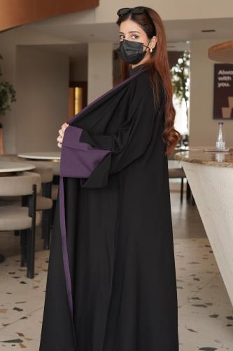 كريب ملكي مع أكمام باللون البنفسجي