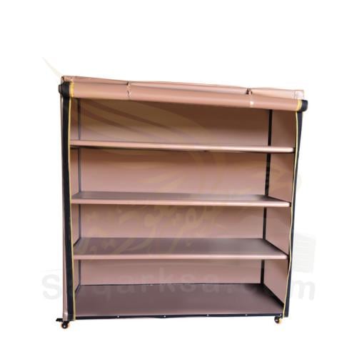 دولاب تخزين كوري للاستخدام المنزلي والخارجي - 4 رف...