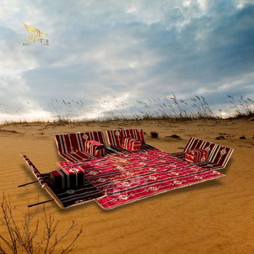 طقم فرشة تخييم فاخر – أربع مراكي وكراسي لجلسة خارج...