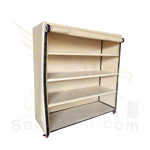 دولاب تخزين كوري للاستخدام المنزلي والخارجي - 4 رف...