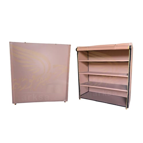 دولاب تخزين كوري للاستخدام المنزلي والخارجي - 4 رف...