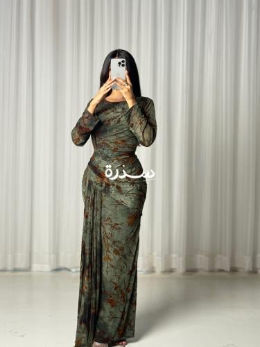 فستان ناعم مشجر