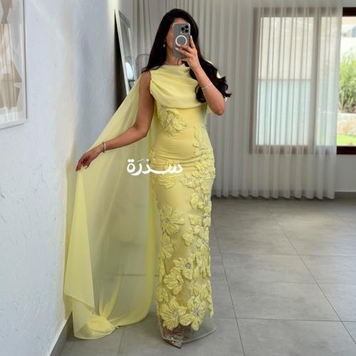 فستان تل كلفة ورد