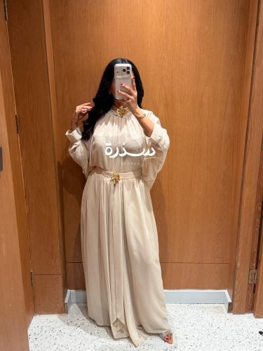 طقم ناعم شيفون باكسسوار مميز