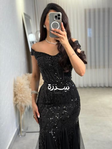 فستان سهرك تل مطرز