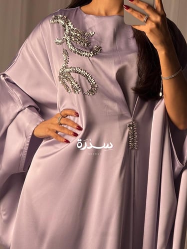 جلابية ستان كرستالات مميزة