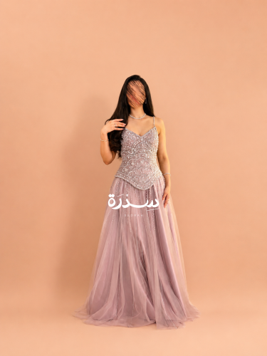 فستان سهرة تل شك يدوي