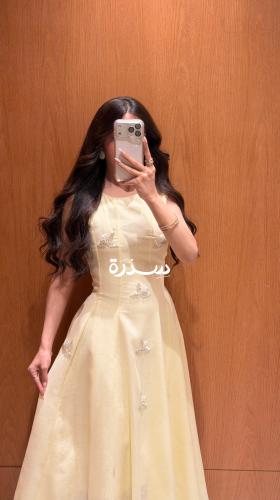 فستان ناعم لينن بحبال خلفية