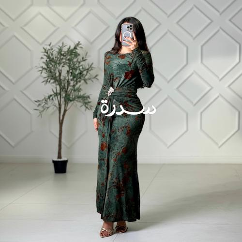فستان ناعم بنقشة مميزة