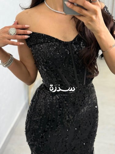 فستان سهرك تل مطرز