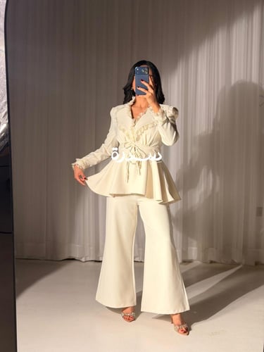 طقم بنطلون كم طويل