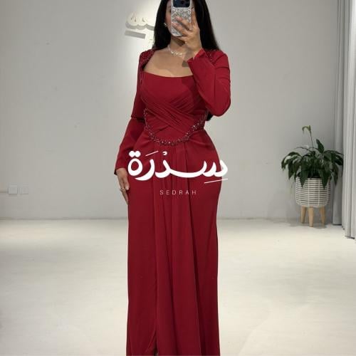 فستان سهرة الكريب الحريري