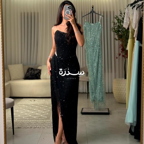 فستان سهرة تل بكرستالات