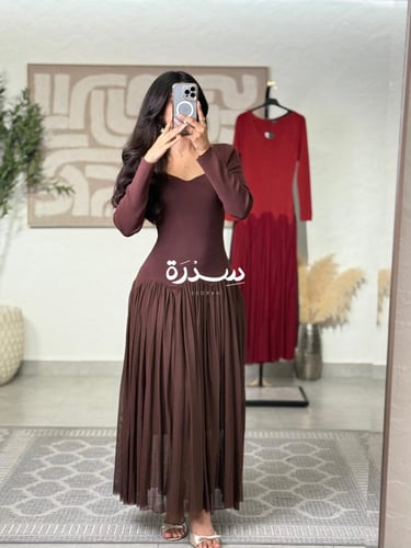 فستان ناعم بوكليه قصة عالخصر