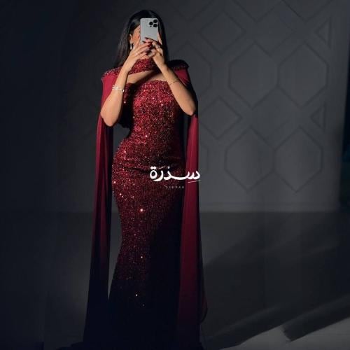 فستان سهرة قطعتين كرستال