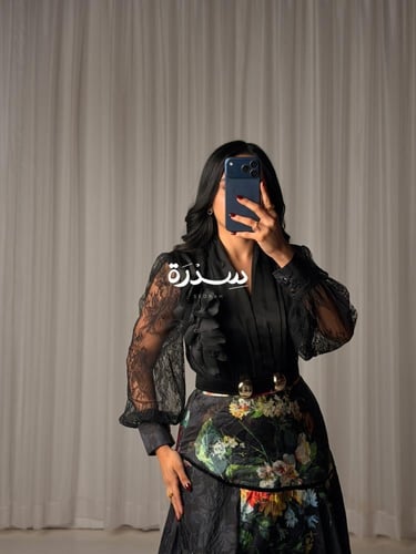 فستان ناعم مشجر