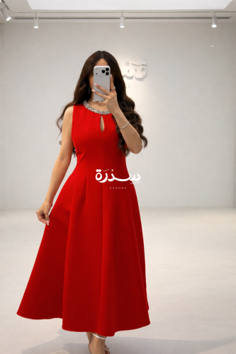 فستان ناعم كلوش مطرز