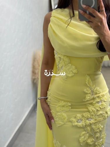 فستان تل كلفة ورد