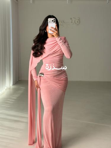 فستان ناعم ماسك طويل
