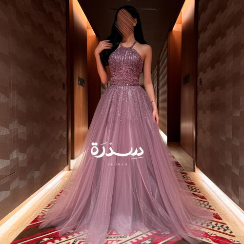 فستان سهرة تل موف فصوص متناثرة