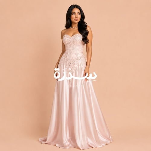 فستان سهرة كورسيه بتطريزات