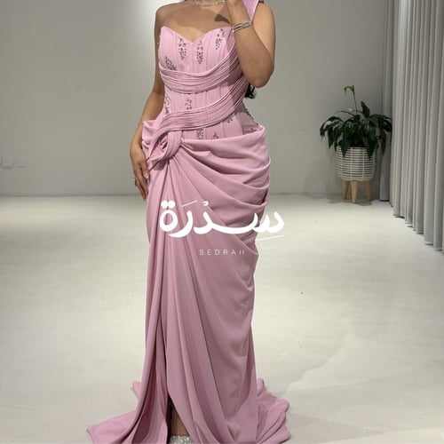 فستان سهرة كورسيه داربيه مطوي