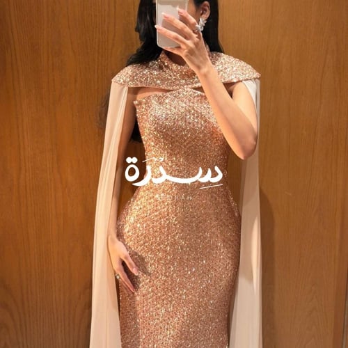 فستان سهرة بريق الترتر الكامل