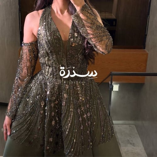 فستان سهرة كلوش شك علوي