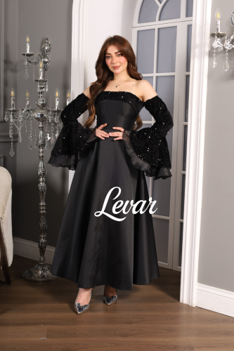 فستان سهرة اسود فخم