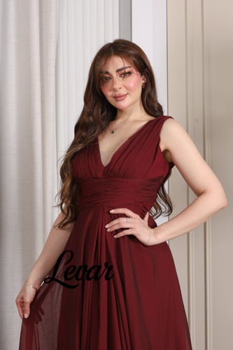 فستان شيفون عودي