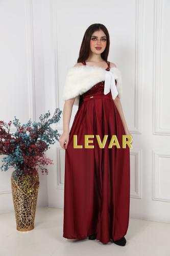 فستان ياسمين أناقة التفتة ورونق الترتر بلون البرقن...